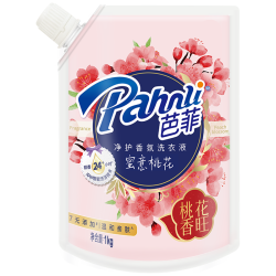 芭菲 香氛洗衣液持久留香低泡易洗柔软配方1kg袋装 桃花