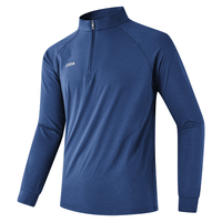 JOMA半拉链长袖T恤男2025春夏运动休闲跑步训练弹力透气男装上衣 蓝色 XL