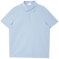 杰克·琼斯(JACK&JONES)25年男装短袖POLO衫男士【凉感】商务休闲字母提花翻领夏季T恤 C40雾蓝色 常规 M