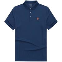 雅戈尔(YOUNGOR)短袖POLO衫男翻领时尚商务棉纯棉面料亲肤透气舒适POLO衫 YSPC520078FCB藏青色 2XL