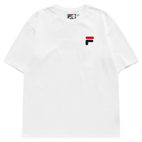 FILA FUSION斐乐官方情侣短袖T恤男女2021年夏季潮流肤圆领多色上衣男女 T11U126110F 标准白-WT 180/100A/XL