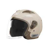 AXK 头盔冬季新国标3C认证电动车男女士防冻保暖摩托电瓶车帽 奶茶色 新国标A类GB811-2022