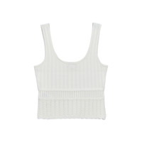 CLUB MONACO 摩纳哥会馆 女装U型领波浪边钩针镂空优雅背心吊带