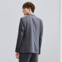 柒牌休闲西服男春夏商务职业工装单西平驳领男士西装1JC70310 深灰 46 B