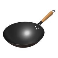 舌尖上的匠人传统老式铁锅不粘锅无涂层家用炒菜锅适用燃气灶煤气灶炒锅 32cm无盖（适合3-6人使用）