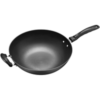 SUPOR 苏泊尔 无涂层铸铁锅炒锅 电磁炉燃气灶通用 炒菜锅平底家用生铁少油烟 直径32cm