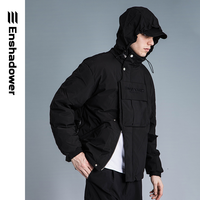 隐蔽者 ENSHADOWER 男士连帽羽绒服 工装加厚战术织带外套