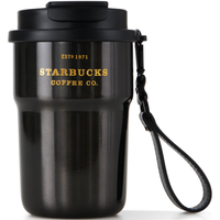 STARBUCKS 星巴克 咖啡宝藏系列流金款双饮口不锈钢杯365ml车载杯保温杯子男士礼物