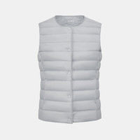 雪中飞2025冬男女可变圆领羽绒背心马甲百搭叠穿舒适保暖 静谧灰|8210 165