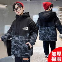 男童冬装外套2025加绒加厚派克服秋冬款儿童棉衣棉服男孩潮牌