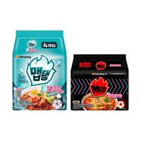 三养韩国MEP冷酷泡菜凉面黑椒鸡肉味汤面泡面拌面2袋
