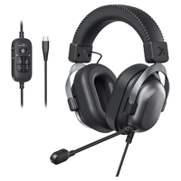 西伯利亚 T10有线电竞游戏耳机头戴式第三代7.1环绕空间音效 FPS吃鸡玄墨黑 适配三角洲