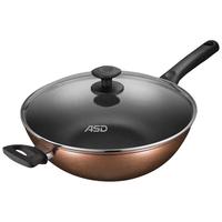 ASD 爱仕达 NWG8334E 炒锅(34cm、不粘、铝合金、巧克力色)