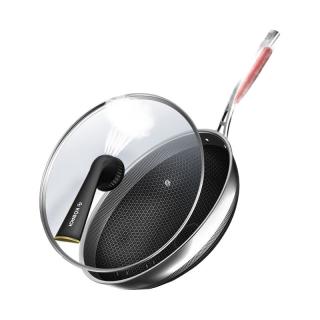KÖBACH 康巴赫 KGD-C32W 炒锅(32cm、不粘、304不锈钢、铲勺蒸屉)