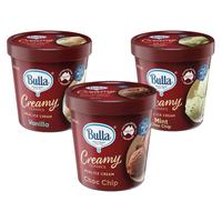 Bulla【25年11月效期3件骨折价】薄荷巧克力香草大桶冰淇淋3桶套组 香草味3桶