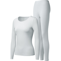 有棵树 YOUKESHU保暖内衣女套装纯棉无痕贴身打底秋冬薄款棉毛衫秋衣秋裤女 鲸黑 M