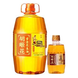 胡姬花 古法压榨就是香！花生油 5.78L+小榨400ml组合 炒菜烘焙两用