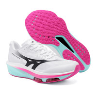 强风跑霸2.0无碳板六气垫运动跑鞋日常训练休闲通勤体考体测 水蓝粉 44