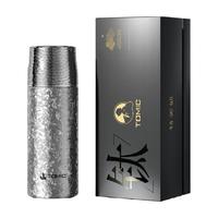 特美刻 纯钛保温杯茶水分离泡茶杯男女士高端大容量双层钛杯 宝石蓝 410ml