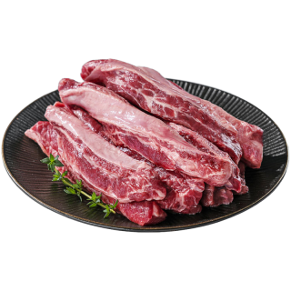 沃典 澳洲谷饲安格斯牛肋条生鲜牛肉煎烤炖煮 净含量500g*4袋