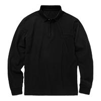 MrBu布先生条纹翻领长袖Polo衫2025春减龄黑色衣服男款BT15356