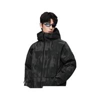 波司登冬季羽绒服男女款90绒加厚连帽防寒保暖高端外套 叠影黑|9Y49 170/92A
