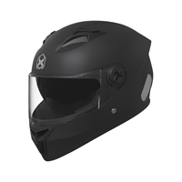 雀石3C认证电动车摩托车头盔全盔男 女通用冬季防冻保暖机车帽 【防雾】双镜片-黑色 适用头围(54-61)cm