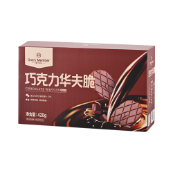 1号会员店 巧克力华夫脆饼干 420g