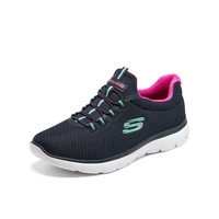 斯凯奇 女鞋运动休闲鞋一脚蹬健步鞋女透气跑步鞋小白鞋夏季