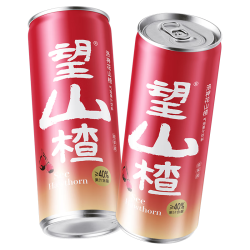 好望水 望山楂气泡果汁 330mL*24罐