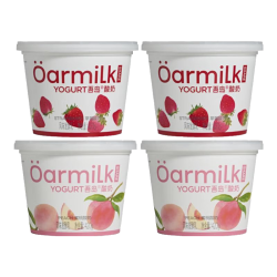 Oarmilk 吾岛0乳糖低温酸奶420gX4桶 加赠3杯酸奶