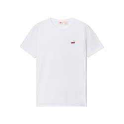 Levi's 2023夏季男士休闲潮流短袖刺绣LOGO质感t恤时尚易穿搭 白色
