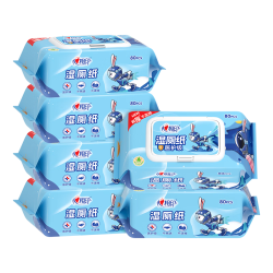 心相印 茶树精油湿厕纸 80片*6包XL码 加大加厚款湿巾厕纸巾 家庭囤货装