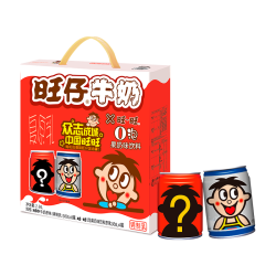 旺旺 旺仔牛奶 8原味+4原味O泡 245ml*12罐 礼盒装