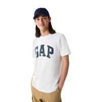 Gap男女装2025春季纯棉印花logo圆领短袖T恤上衣美版856659 白色 XS 美码 S亚洲码175/88A