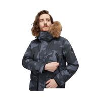 波司登（BOSIDENG）反季清仓极寒奥莱鹅绒羽绒服男极寒加厚连帽大毛领外套B20142313 山地迷彩9N58 170/88A