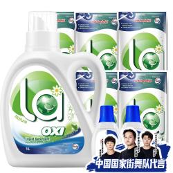 威露士 la有氧洗衣液 除菌除螨 有氧洗松木1L+500ml*2+留香洗衣液1L*2（8斤）