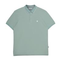 杰克·琼斯(JACK&JONES)25年polo衫男夏季无忧搭撞色罗纹翻领商务刺绣logo男士短袖POLO衫 薄荷绿C63 L