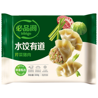 必品阁 水饺有道 芹菜猪肉味 320g 16只 速冻生制饺子 芹菜猪肉水饺 320g