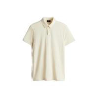 H&M 男装女装Polo衫夏季简约薄款商务通勤半袖翻领短袖上衣0956343 浅米色 XS 165/84