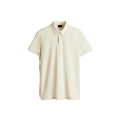 H&M 男装女装Polo衫夏季简约薄款商务通勤半袖翻领短袖上衣0956343 浅米色 XS 165/84