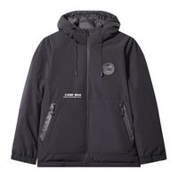 卡宾男装 90鸭绒连帽羽绒服冬石墨烯保暖外套印花字母A 煤黑色01 48/170/M