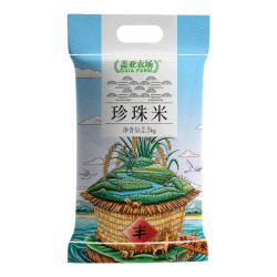 盖亚农场 兴凯湖东北珍珠米10斤当季新大米圆粒粳米织袋包装 东北珍珠米2.5kg（新米冲量）