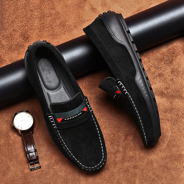 CARTELO 卡帝乐鳄鱼 男士商务休闲皮鞋 黑色 41