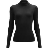 蕉内轻热皮501+女士薄暖肌底衣亲肤百搭保暖内衣上衣秋衣打底衫多领型 黑色 XS