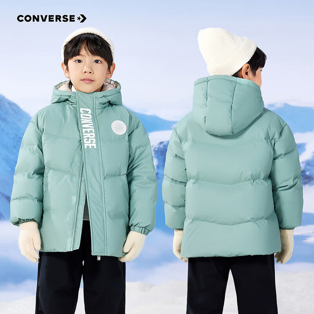 匡威 儿童柔软舒适极寒羽绒服 201g充绒 豆绿色