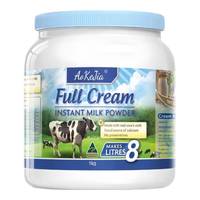 澳可佳澳洲蓝胖子奶粉脱脂高钙无糖中老年人女士儿童1kg罐 【全脂+脱脂礼袋装】2罐全家共享