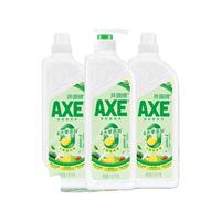 斧头 AXE洗洁精洗涤灵厨房洗碗液果蔬餐具清洗剂3瓶 柠檬鸭屎香1.01kg1泵2补