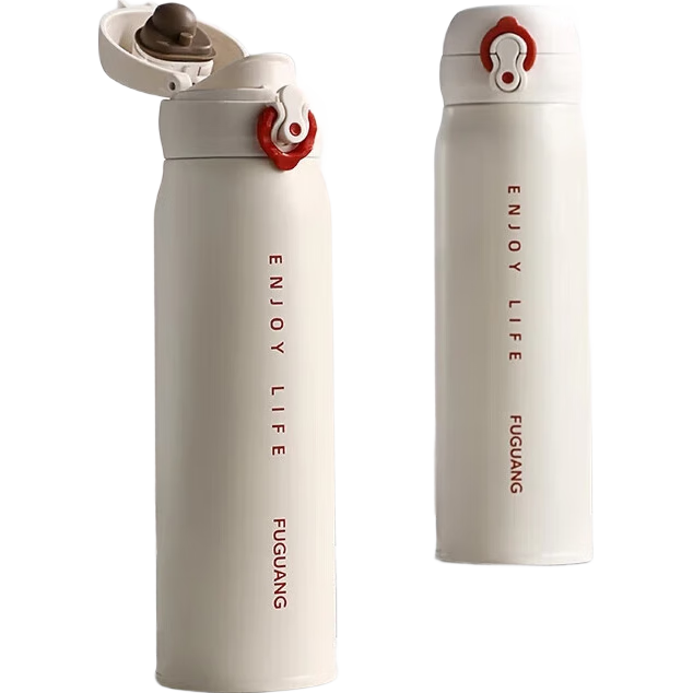 PLUS会员：富光 316不锈钢保温杯 600mL雪山白