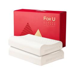 京东京造 高端纯享 For U 泰国原芯进口 94%天然乳胶枕 波浪枕 礼盒装 乳胶枕*2个
